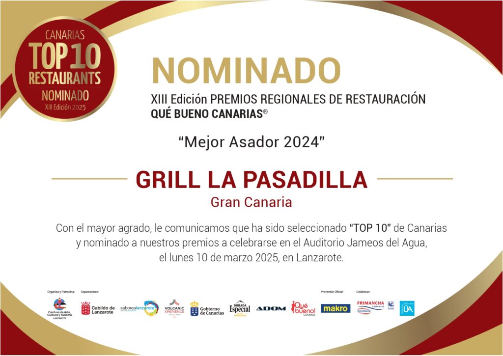 nominación mejor Asador